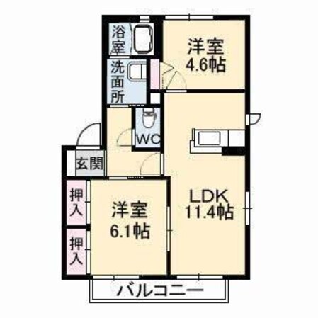 フィグタウン2　Ｉ棟の物件間取画像